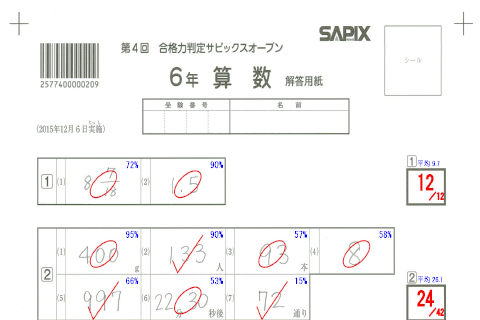 SAPIX小学部 | 合格力判定サピックスオープン｜公開模試