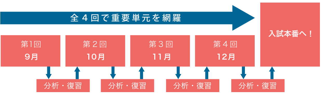 全4回で重要単元を網羅