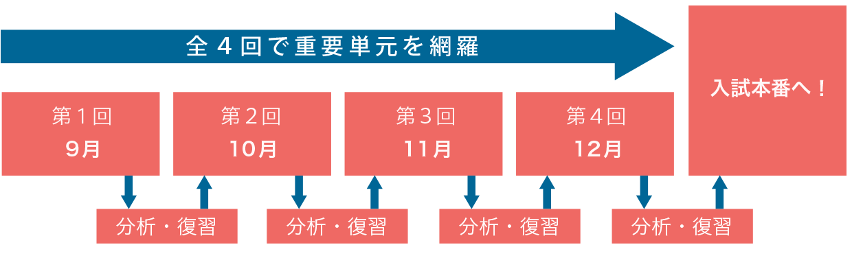 全4回で重要単元を網羅